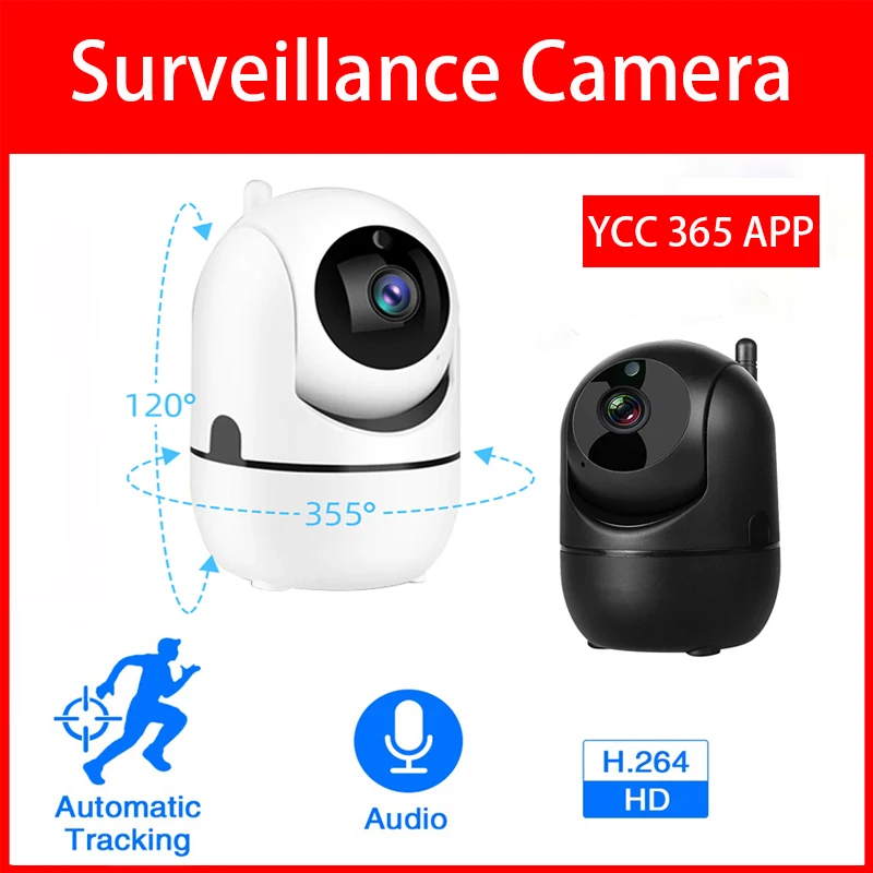 IP Camera Wifi YCC365 Plus Indoor Camera Auto Tracking 1080P Full Night Vision CCTV Video Security Smart Home Audio Baby monitor