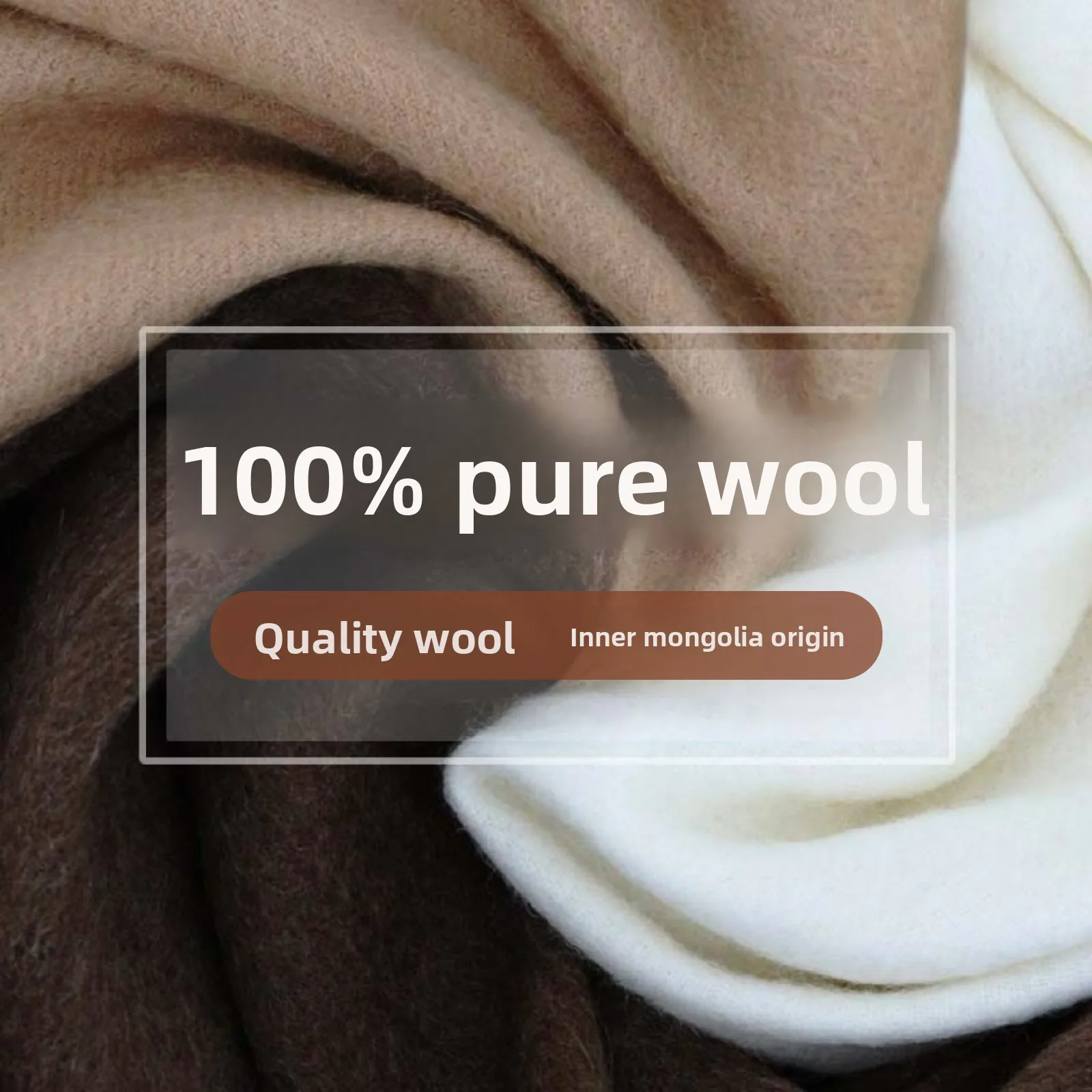 100% Wool Solid Color Scarf Women's Autumn Winter Thickening Scarf with High - end Sense Also Suitable for Men Versatile