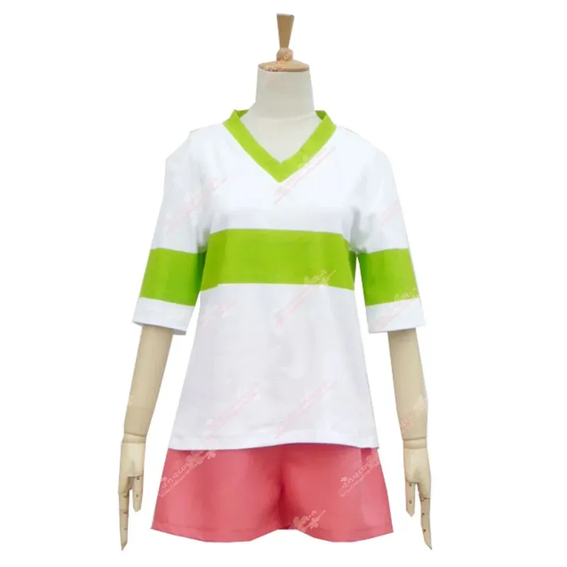 

Chihiro Ogino Cosplay Costume Japan Anime Casual Costumes T shirt+Short Pants set Cosplay