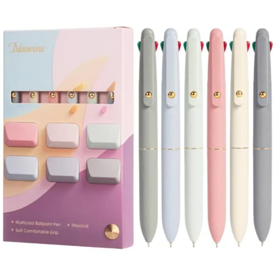 

Multicolor Pens, 4-in-1 Colored Ballpoint Pen 0.5mm Fine Point Smooth Writing, Nurse Accessories for Work, Gifts for Teen Girls
