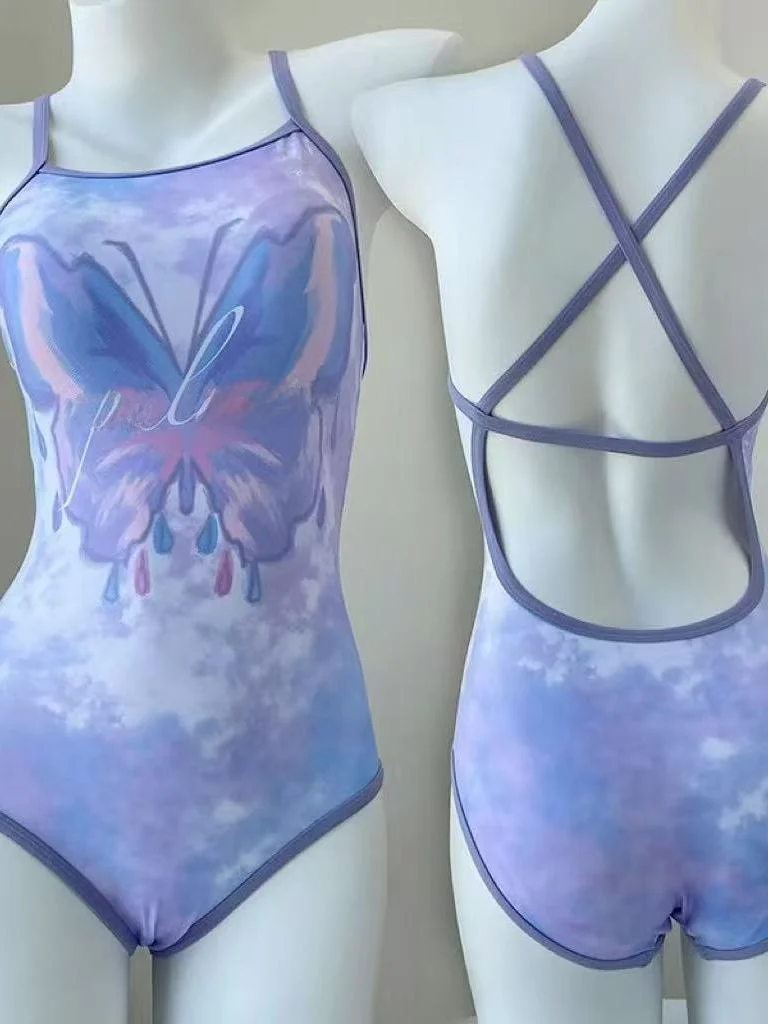 

2026 New Women's Speed Suit Swimsuit One-Piece e Bal Fixed Chest Pad Easy to Wear And Take off Slimming Sports Le...