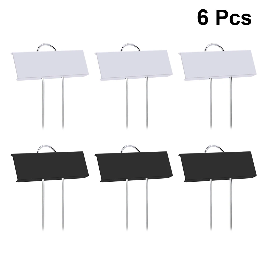 

6pcs Plant Labels Aluminum Stainless Steel Garden Flower Herb Tag Hanging Sign Sharp Iron Rod Easy Classification Educational