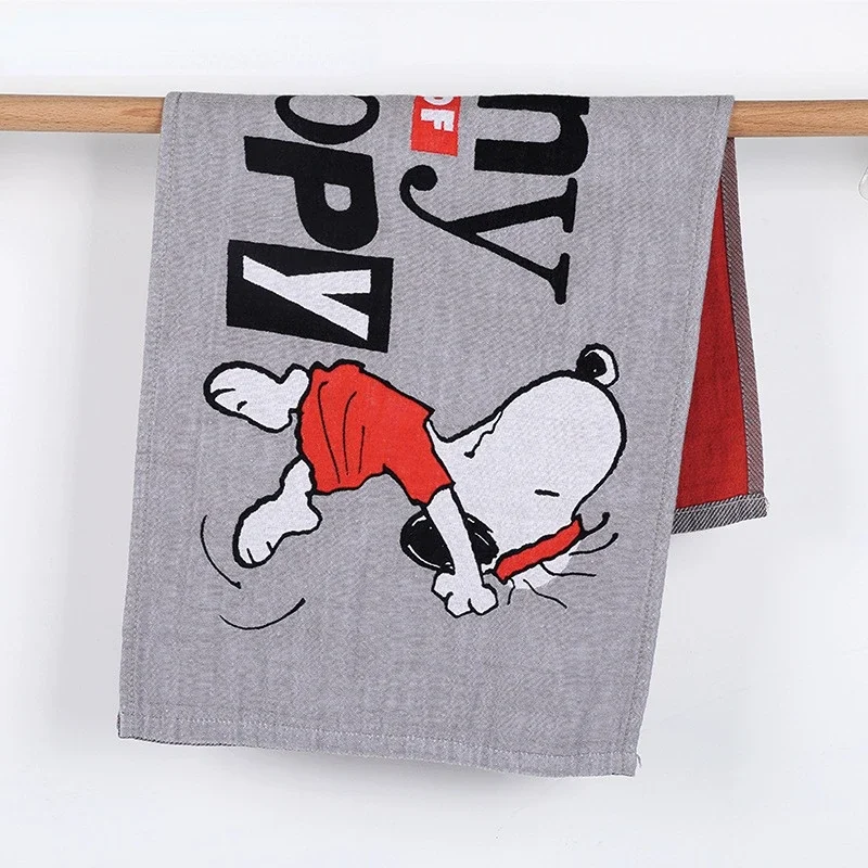 Snoopy Towel Cute Cartoon Cotton Wash Face Household Absorbent Face Towel Girl Heart Children Soft Wash Face Towel Creative Tide