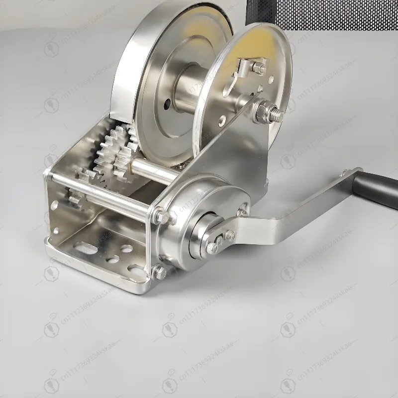 Bidirectional Self‑Locking Stainless Steel Hand Winch, Manual Hoist Windlass for WastewaterTreatmentPoolHangerLiftingApplication