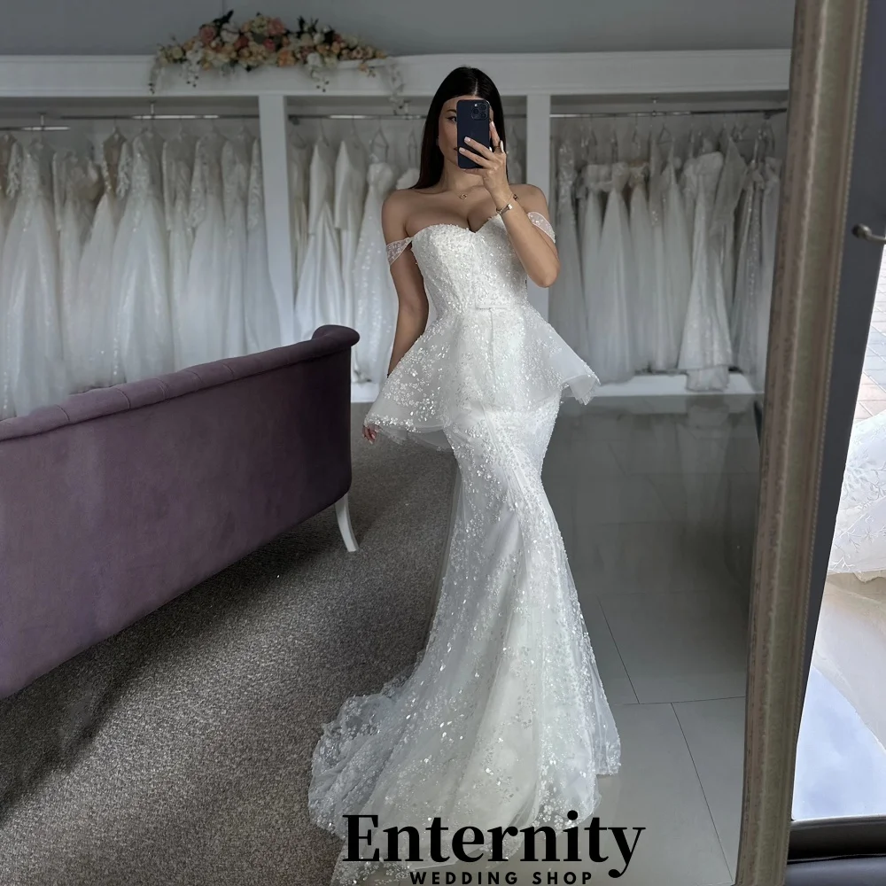 Customized Beaded Wedding Dresses Elegant Sweetheart Sleeveless For Women Charming Satin Sequins Bridal Gowns Vestidos De Novia