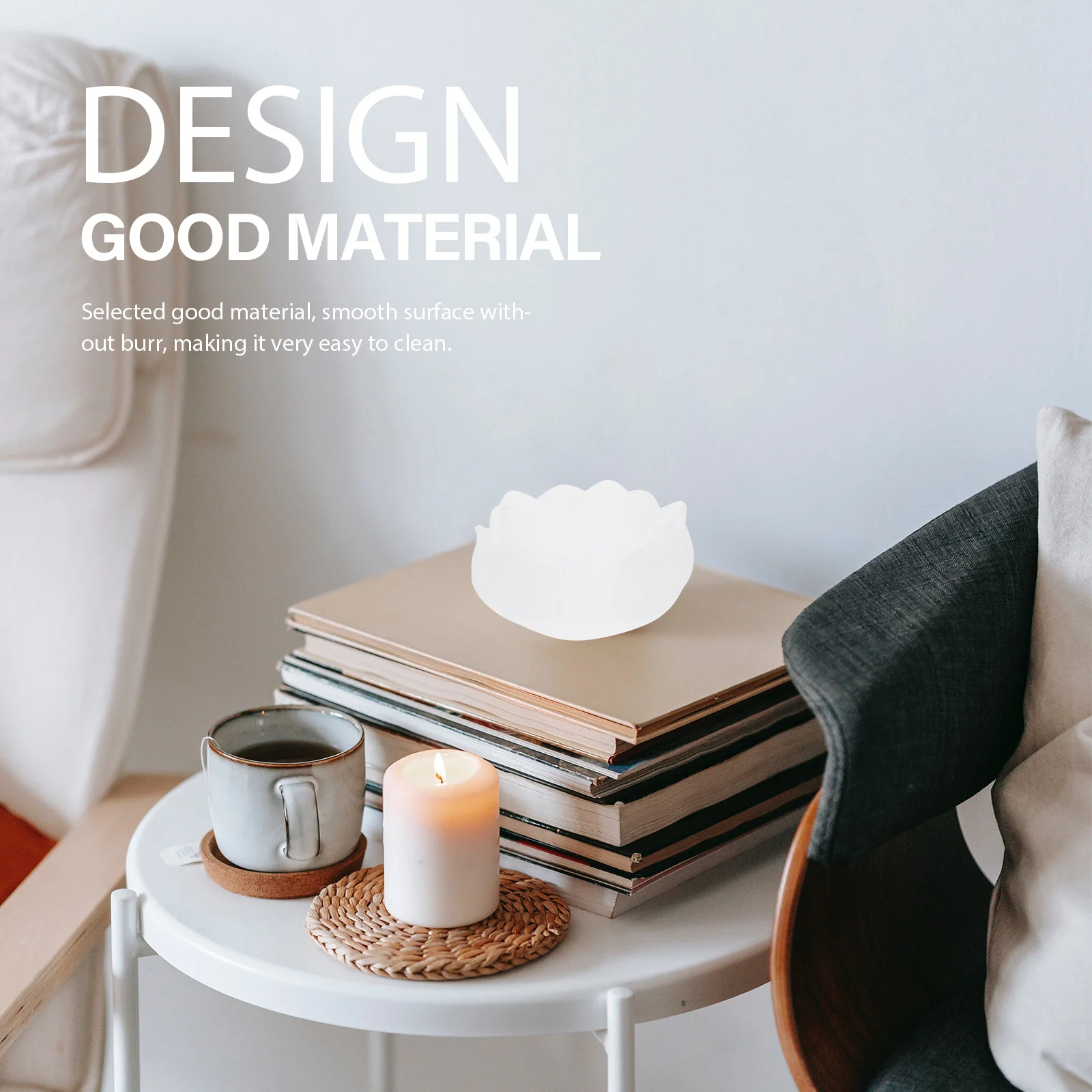 

2Pcs Glass Craft Candleholders Lotus Shape Decorative Candleholder Religious Use Desktop Scene Adornment