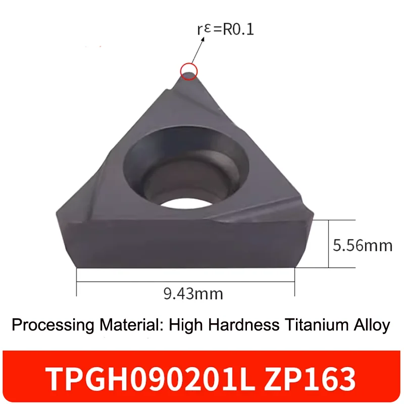 GULING 10PCS Boring Inserts TPGH TPGT 090202 04L Cermet Triangular Alloy Precision Turning Insert