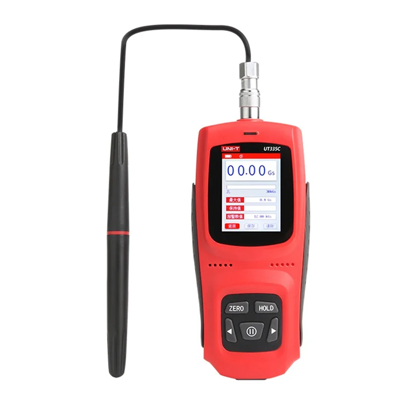 Exquisite-UNI-T Magnetic Field Gauss Meter UT335A, Handheld Device, 0-3000Mt Range, Features Automatic And Manual Zeroing
