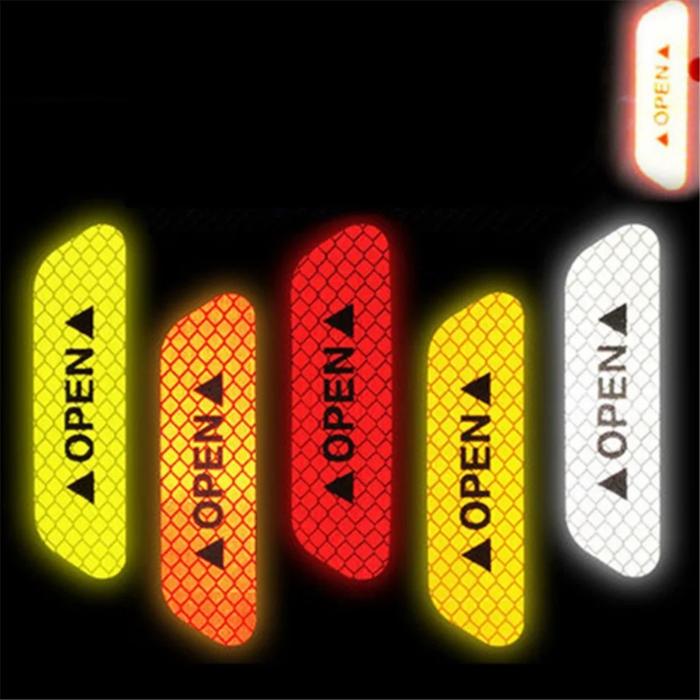 4pcs Car OPEN Reflective Strips for Skoda Superb Octavia A7 2 Fabia Rapid Yeti Citroen C5 C3 Grand Picasso