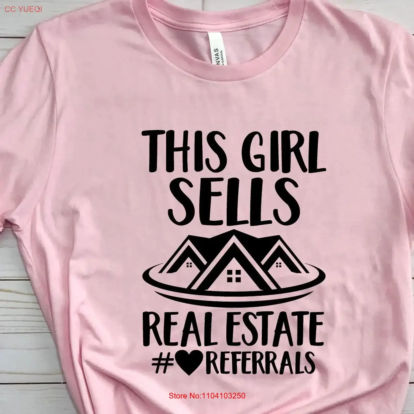 تي شيرت هذه الفتاة يبيع العقارات تي شيرت راجع للسيدات للعامل العتيق برسومات مغسولة متعددة الاستخدامات ممتدة قليلاً