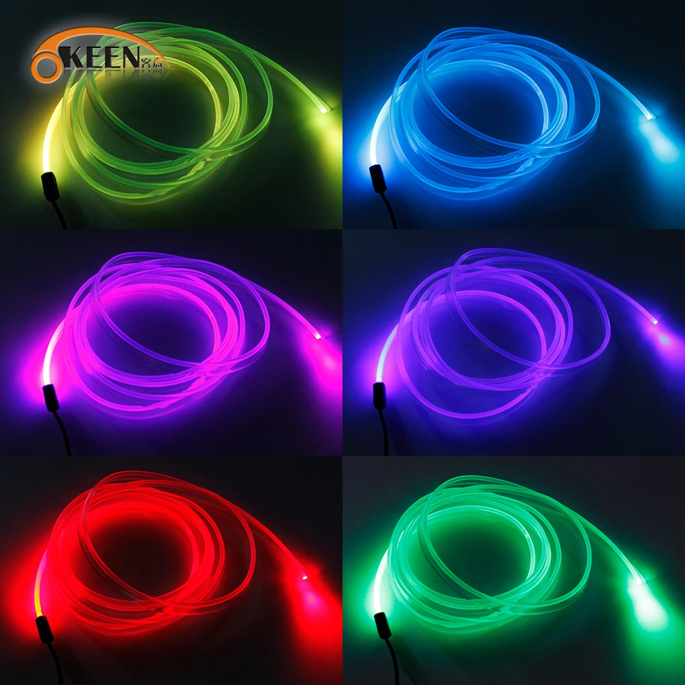 Car Interior Ambient Light LED Cold Atmosphere Light Colorful Tube Strip Flexible Neon Lamp Glow String Light For Car Motorcycle