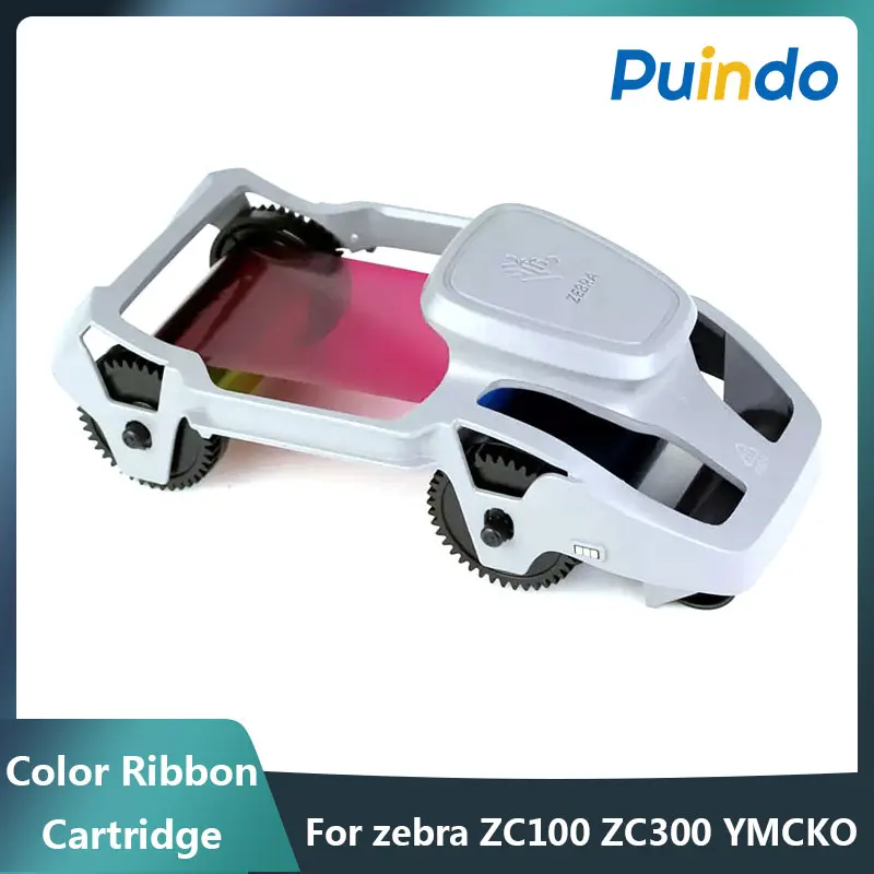 

800300-250CN Original New YMCKO color Ribbon Cartridge 200 Prints for Zebra ZC100 ZC300 Card Printers