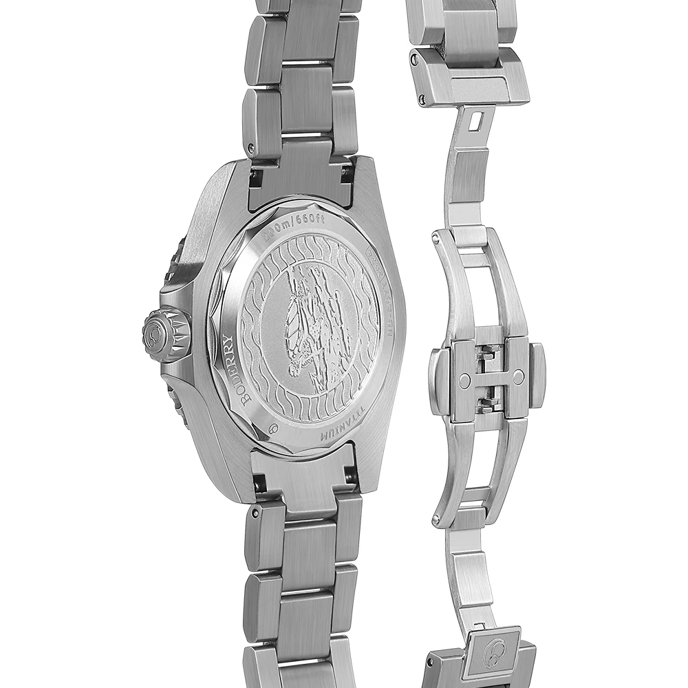 Boderry Titanium Diver Wristwatch Watch Automatic Mechanical Sport 200M Waterproof New Luxury Watches For Men