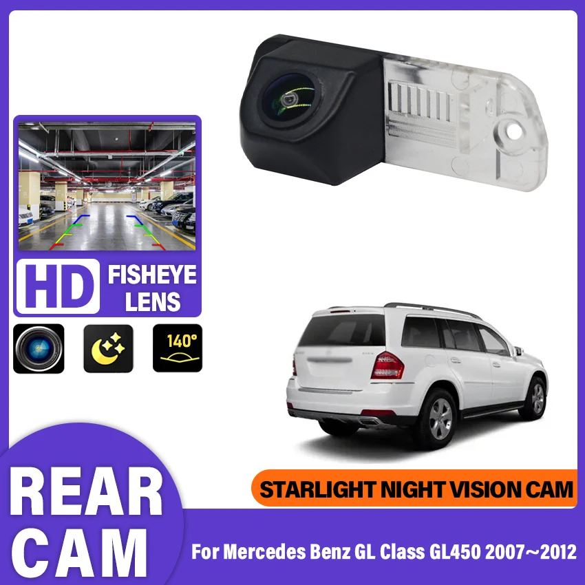 

Резервная камера заднего вида для Mercedes Benz GL Class GL450 2007 ~ 2009 2010 2011 2012 HD Fisheye ночного видения камера номерного знака