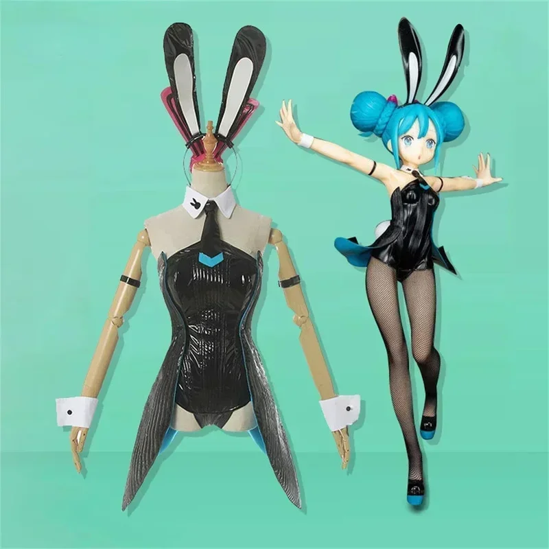 

FC6Miku Ver.Black Bunny Girl Cosplay Costume Miku Sexy Jumpsuits Cosplay Suits Costumes@FC8！