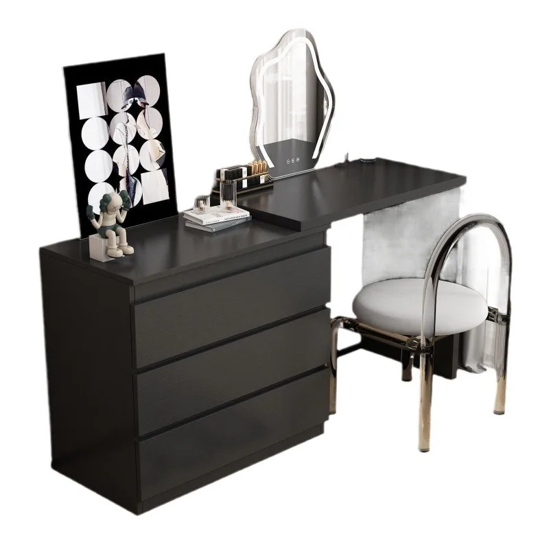

Solid wood, dresser, integrated, modern, simple, black walnut, dresser, light luxury
