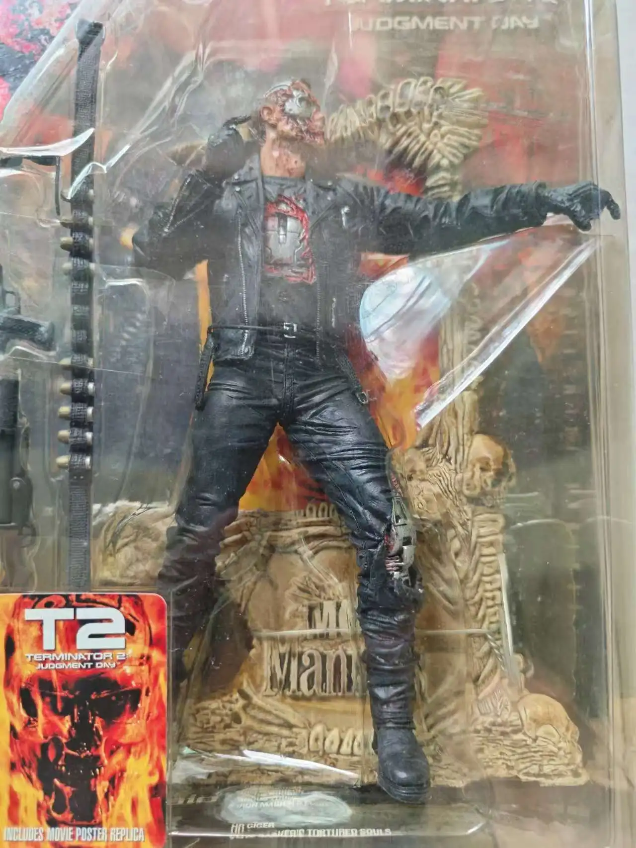 2001 McFarlane T-800 Series 4 Terminator 2 T2 Action Figure Movie Maniacs Arnold Schwarzenegger Rare Vintage