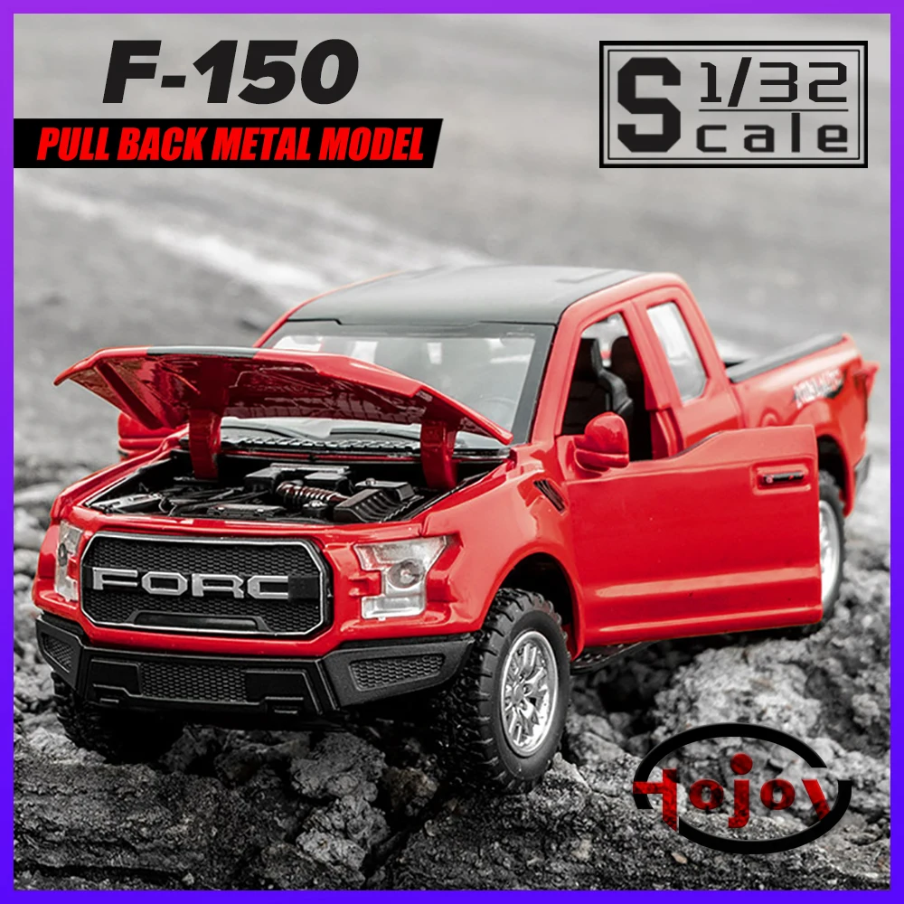 

Scale 1/32 Ford F-150 Raptor Monster Truck Pickup Metal Cars Toys Diecast Alloy Car Model Gift for Boys Child Kids Toy Vehicles