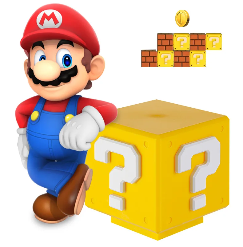 LED Question Mark Night Light Super Mario Bros Games Toy Children Night Light Bedroom Table Lamp USB Charging Kids Birthday Gift