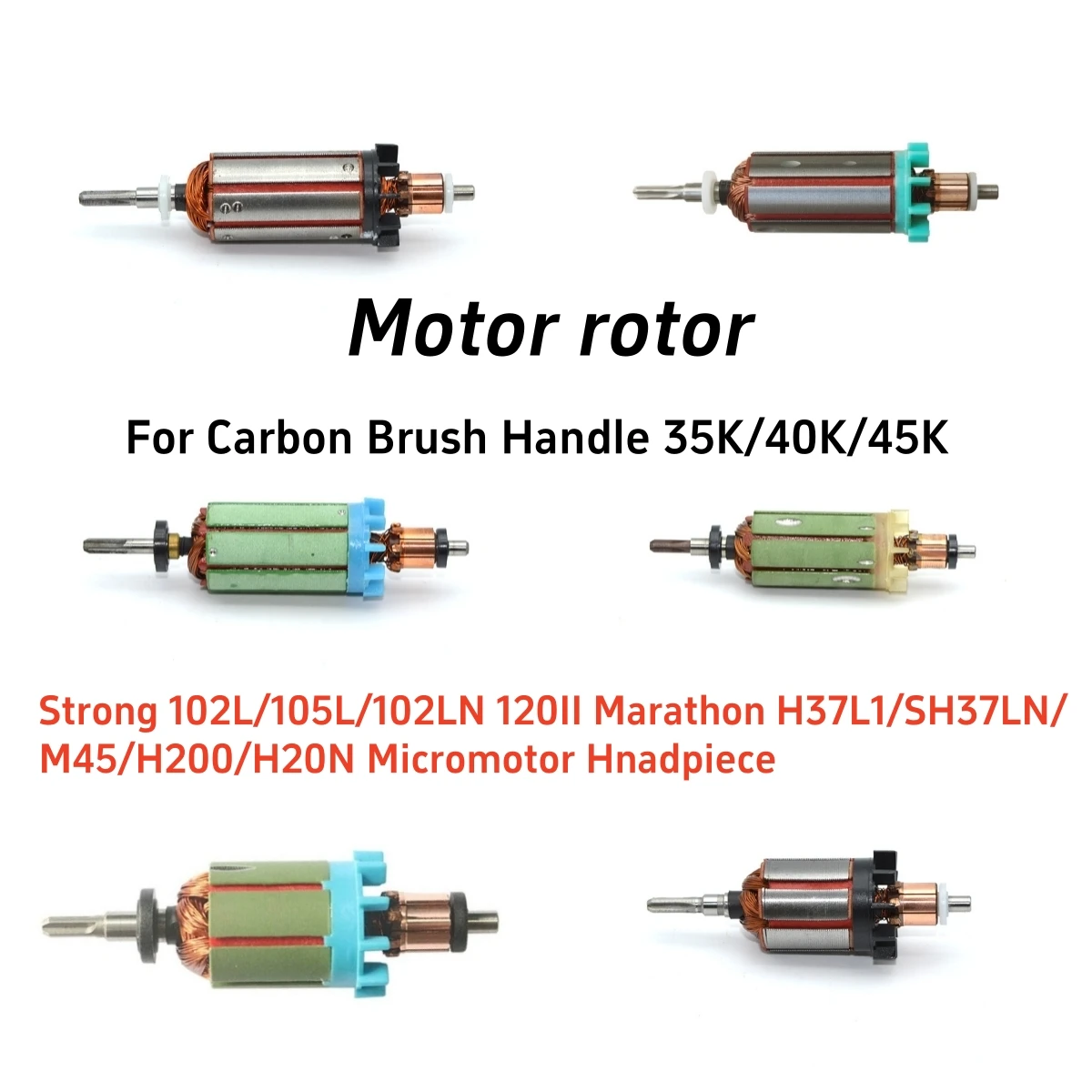 35k 40k 45k para forte 102l 105l maratona h37l1 micromotor handpiece motor rotor elétrico manicure prego broca lidar com acessórios