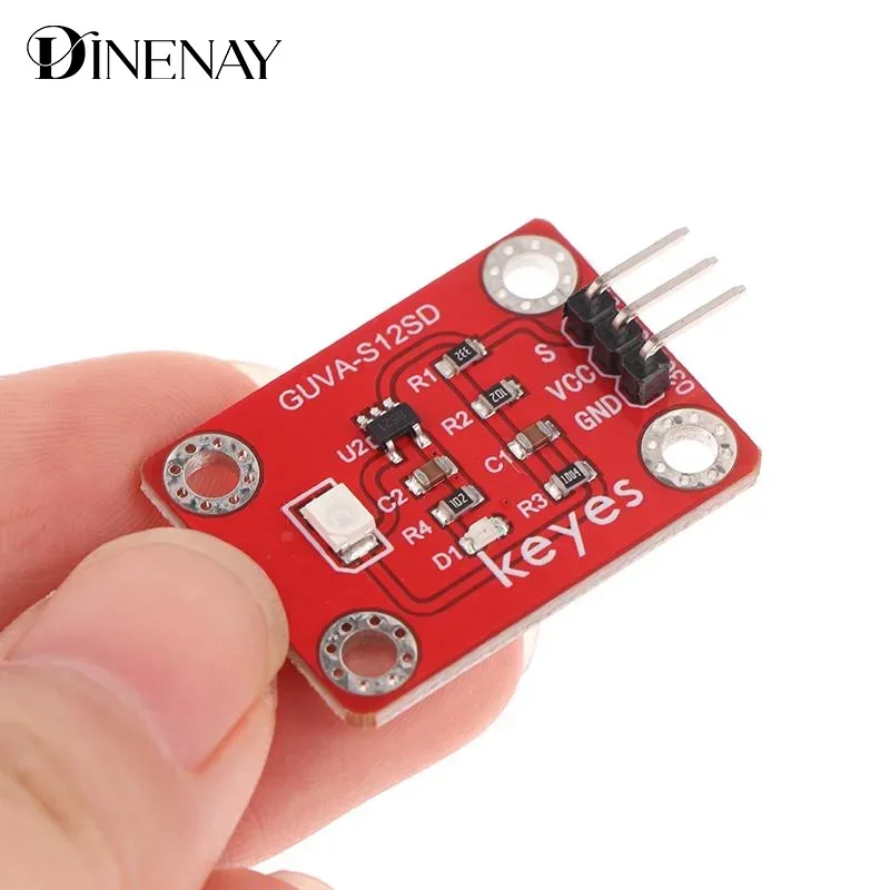 1/2/3 Uds 3528 módulo de intensidad ultravioleta Solar DC 3,3-5V Sensor UV GUVA-S12SD 240-370nm para Arduino/Raspberry Pi