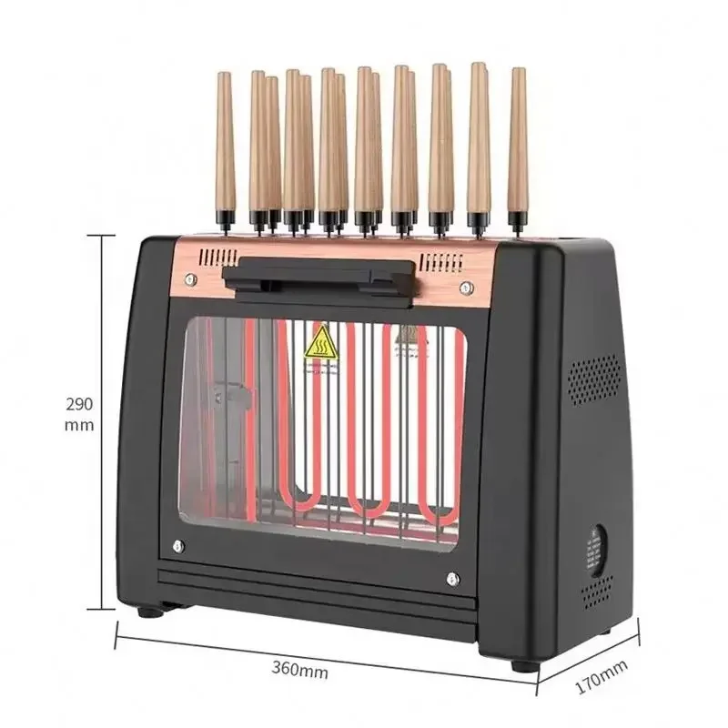 Электрический гриль-барбекю, машина для шашлыков, бытовая бездымная автоматическая вращающаяся машина для мяса для барбекю