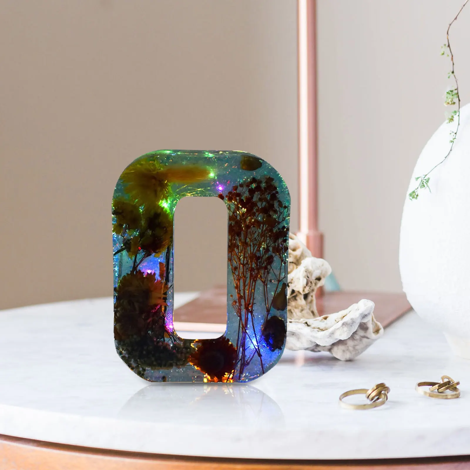 

Alphabet Silicone Mold for DIY Resin Crafts Christmas Letter Desktop Ornament Hanging Charm Keychain Making Material