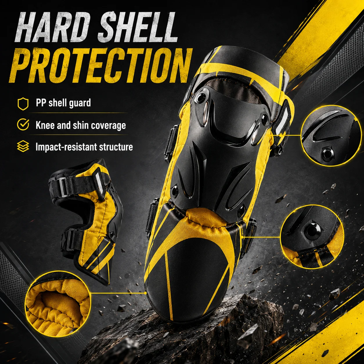 Racing Motorcycle Knee Pads Protective Guard Motocross Gear Reflective Knee Protector For Motorbike Cycling Outdoor Riding