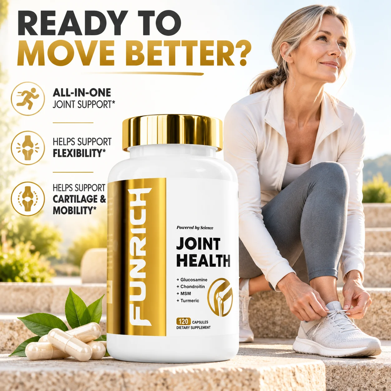 Joint Support Formula with Turmeric, Boswellia, MSM & Glucosamine for Joint Comfort and Daily Movement