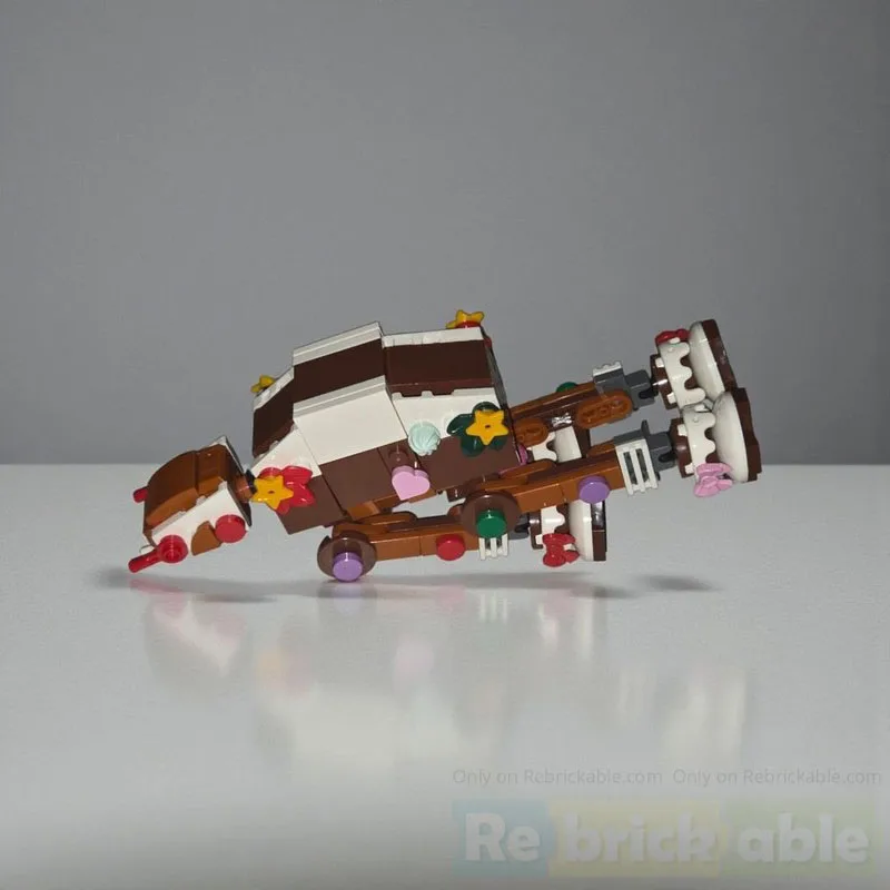 MOC-241184 Gingerbread Extension DIY Particle Building Block Assembly Transformable Toys Kids Birthdays Gifts 200P