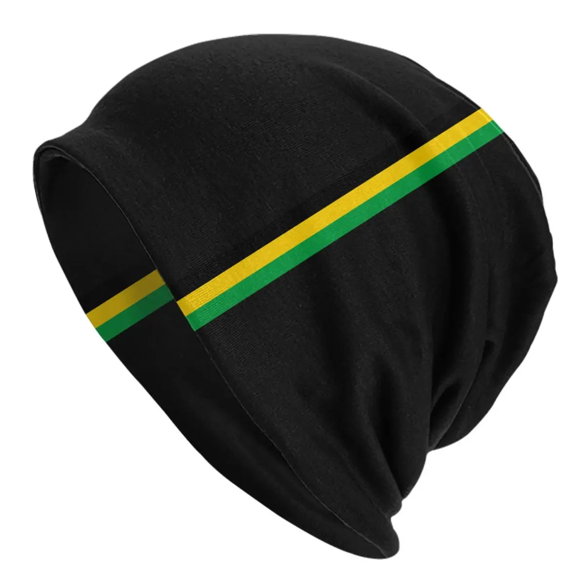 Custom Jamaica Flag Stripes Skullies Beanies Caps Unisex Winter Warm Knit Hat Men Women Cool Adult Bonnet Hats Outdoor Ski Cap