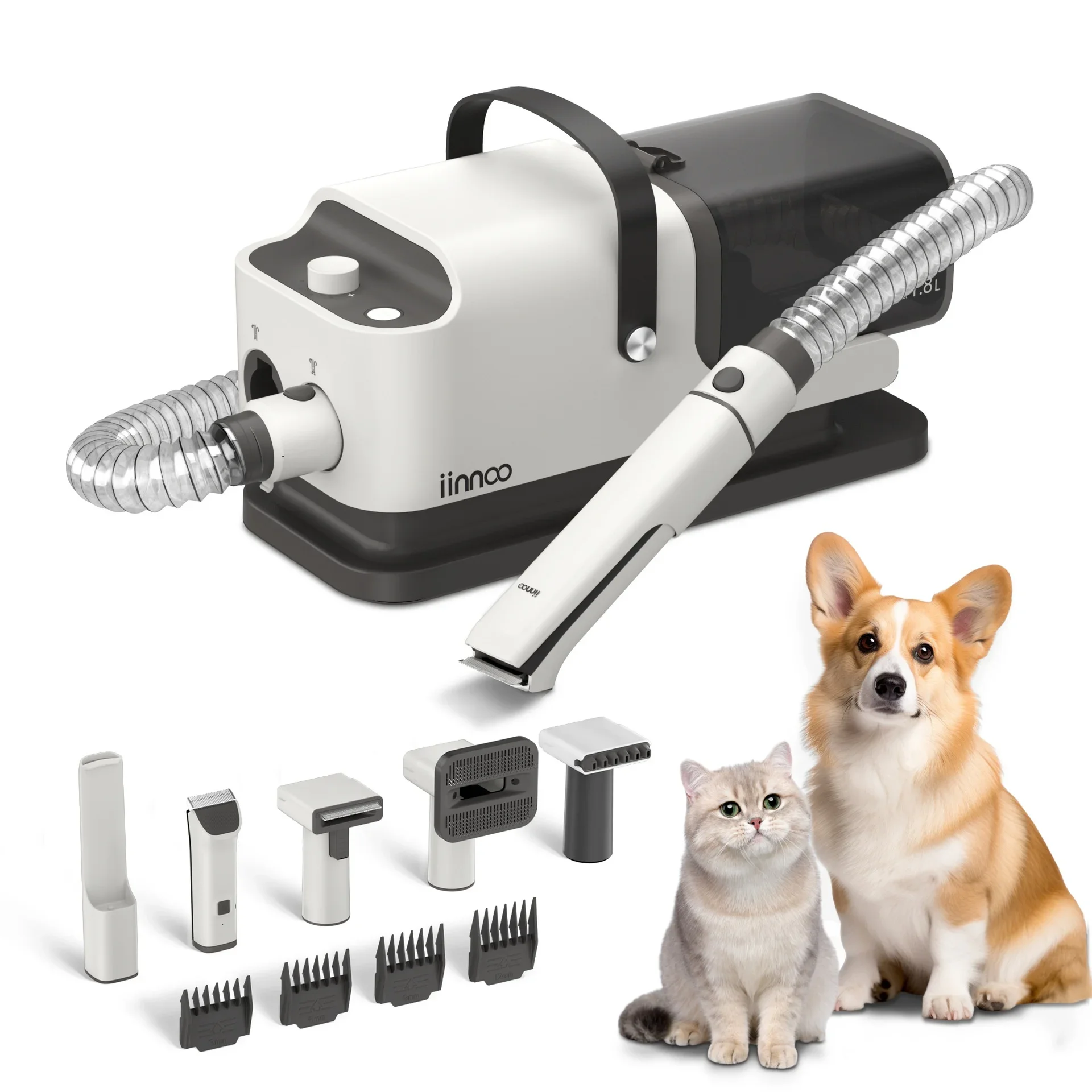 Five-in-One Intelligent Care Machine Cats Dogs Stainless Steel  Cross-Border Household Shaver Hair Dryer Pet Grooming