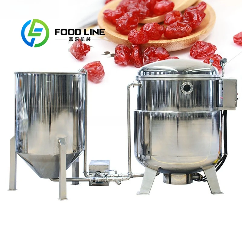 Plum and Cranberry Vacuum Sugar Immersion Pot Dried Fruit and Jam Sugarification Equipment