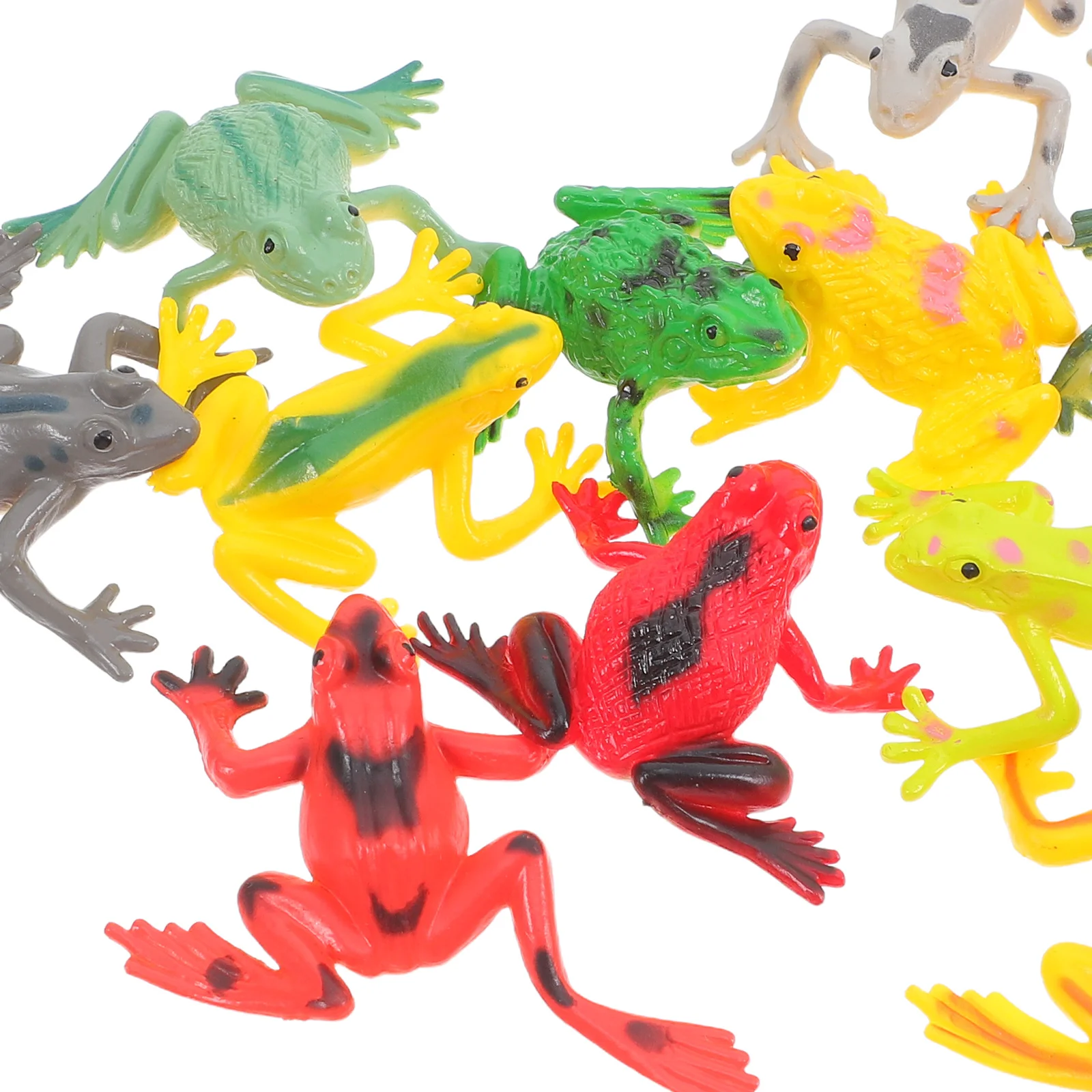 36 szt. Trwałe, realistyczne figurki żab, plastikowe dekoracje zwierząt z dżungli, zabawki dla dzieci, eksploracja, żabie, żabie płaszczowate, zabawki żabie płaszczowate