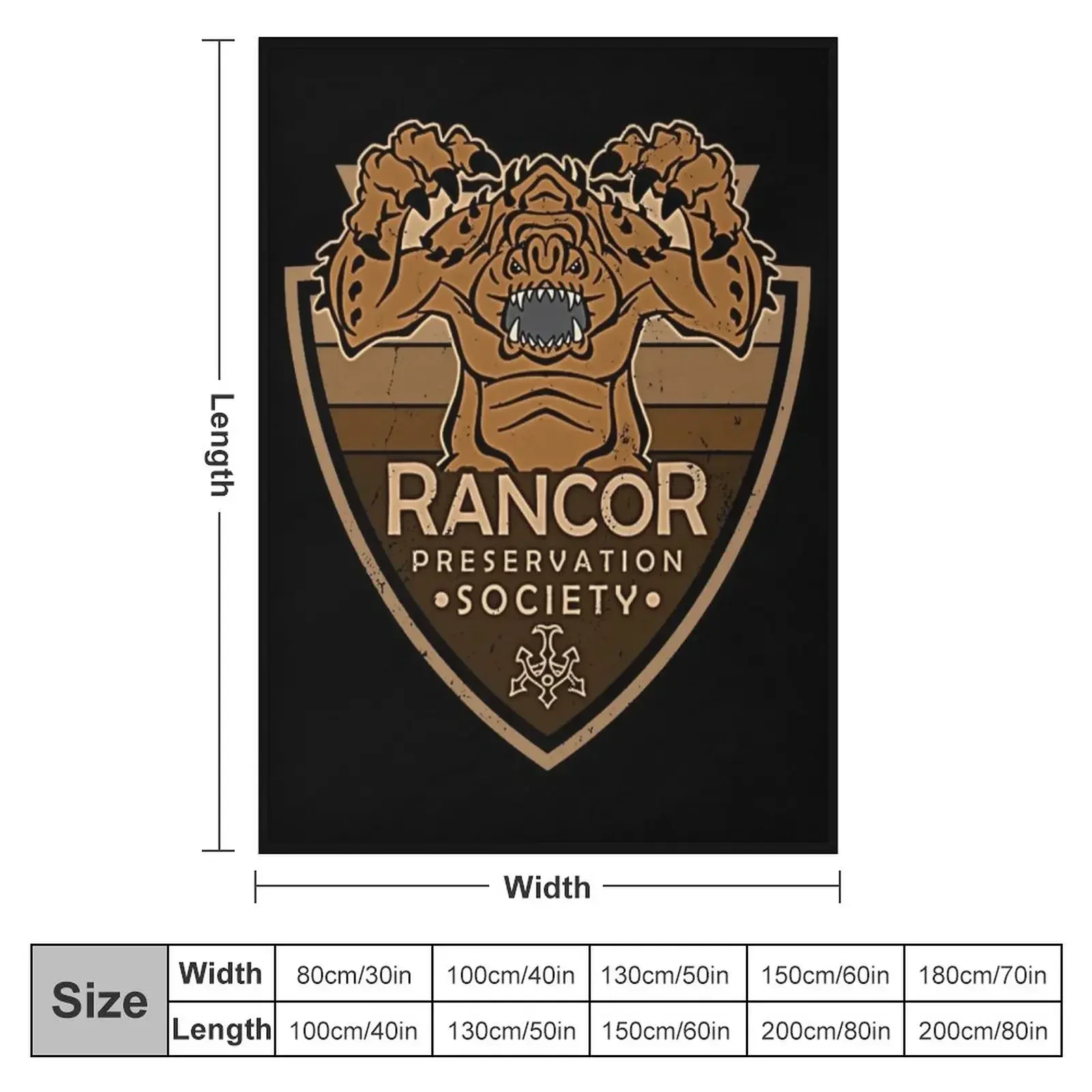 Rancor Preservation Society | Geekdom Pop Culture | DopeyArt Throw Blanket Vintage Thermals For Travel Bed Blankets