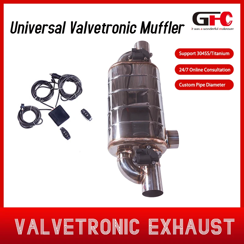 

GFC High Quality 2.5'' 2.75" 3'' 3.5'' Universal Valvetronic Muffler Dual Electronic Valve System
