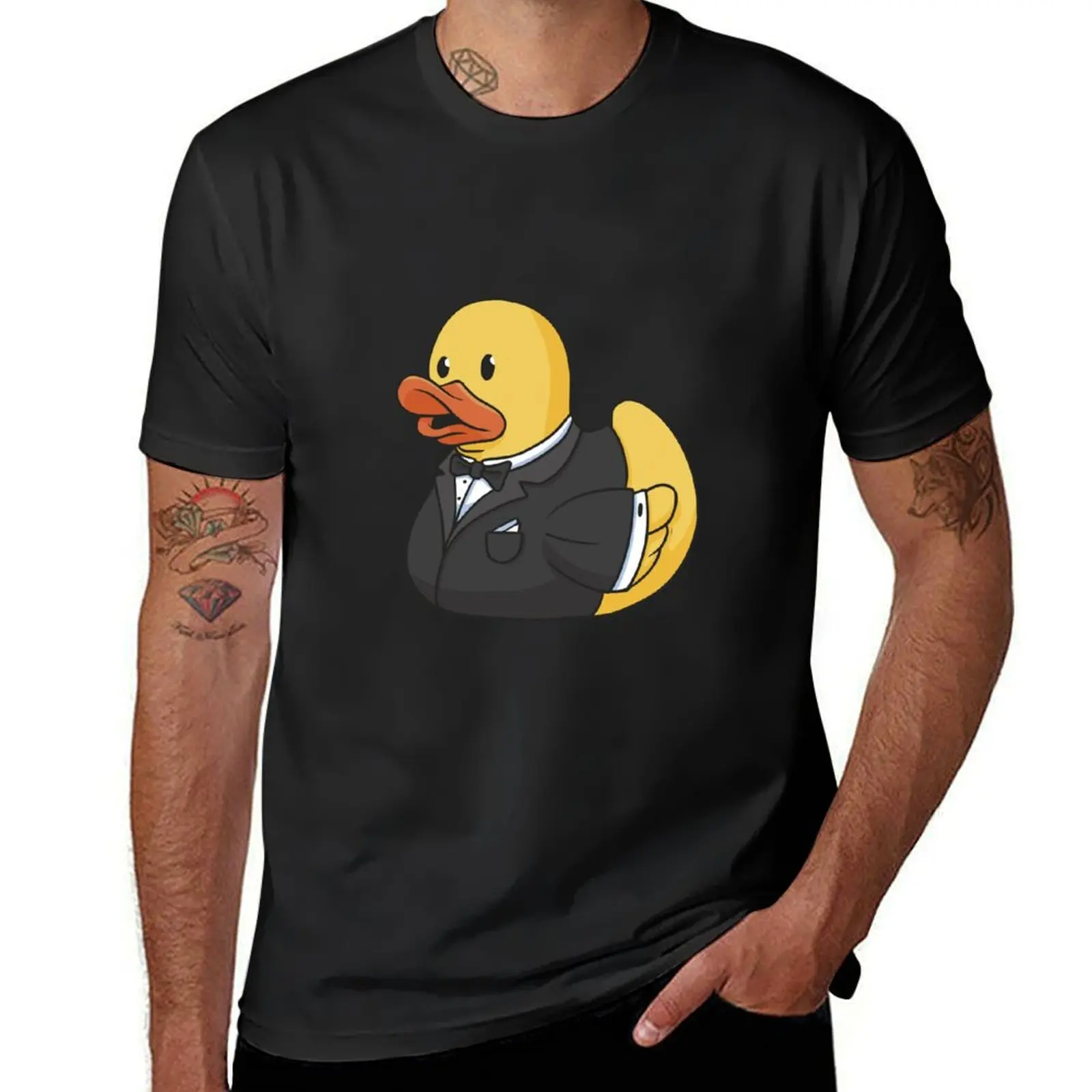 

Groom Rubber Duck - Rubber Duck in Tuxedo T-Shirt oversized quick drying aesthetic clothes tees mens funny t shirts