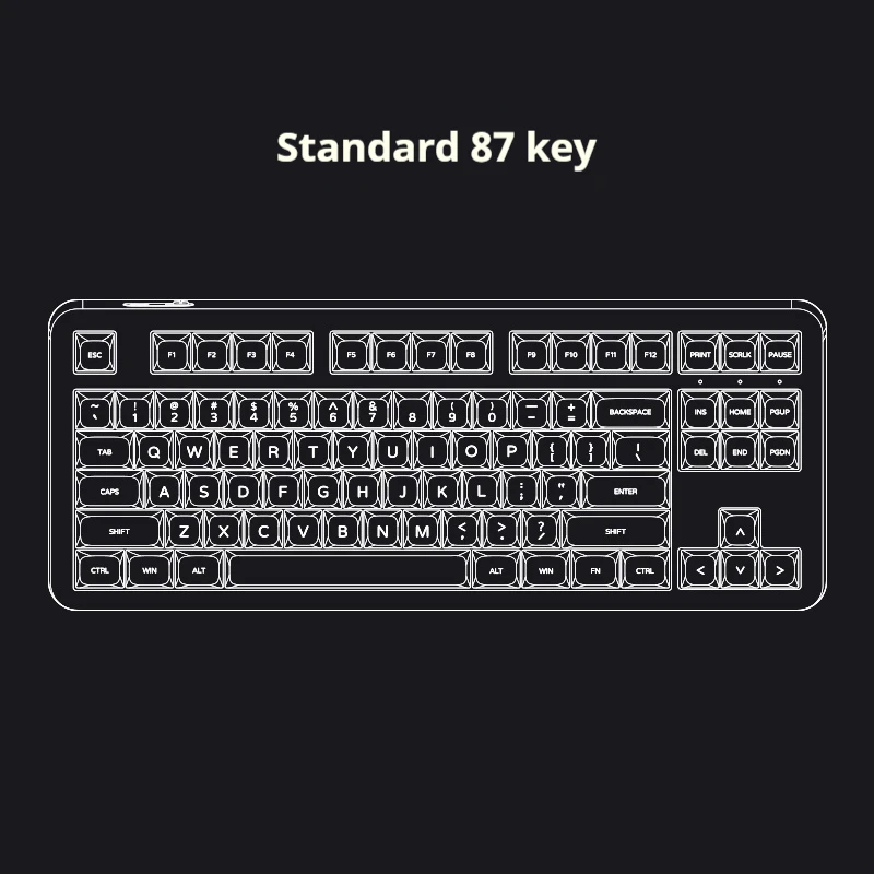 Keyviewer Su Dongpo Mechanical Keyboard Customized Three-Mode Hot Plug 2.4g Wireless Rgb Game E-Sports Office 87keys Keyboard