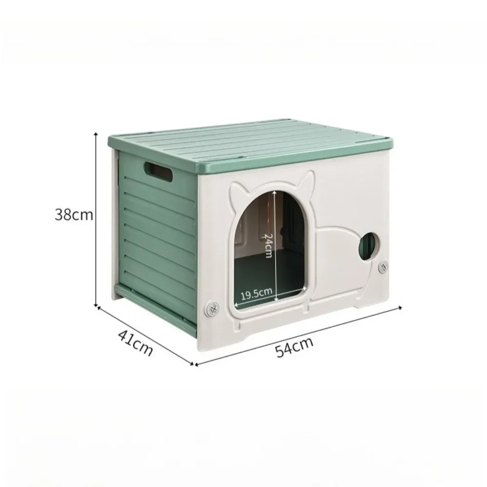 Cat Houses Outdoor Rainproof and Sunproof Cat Kennel Semi-enclosed Design Cats Beds and Furniture Large Space