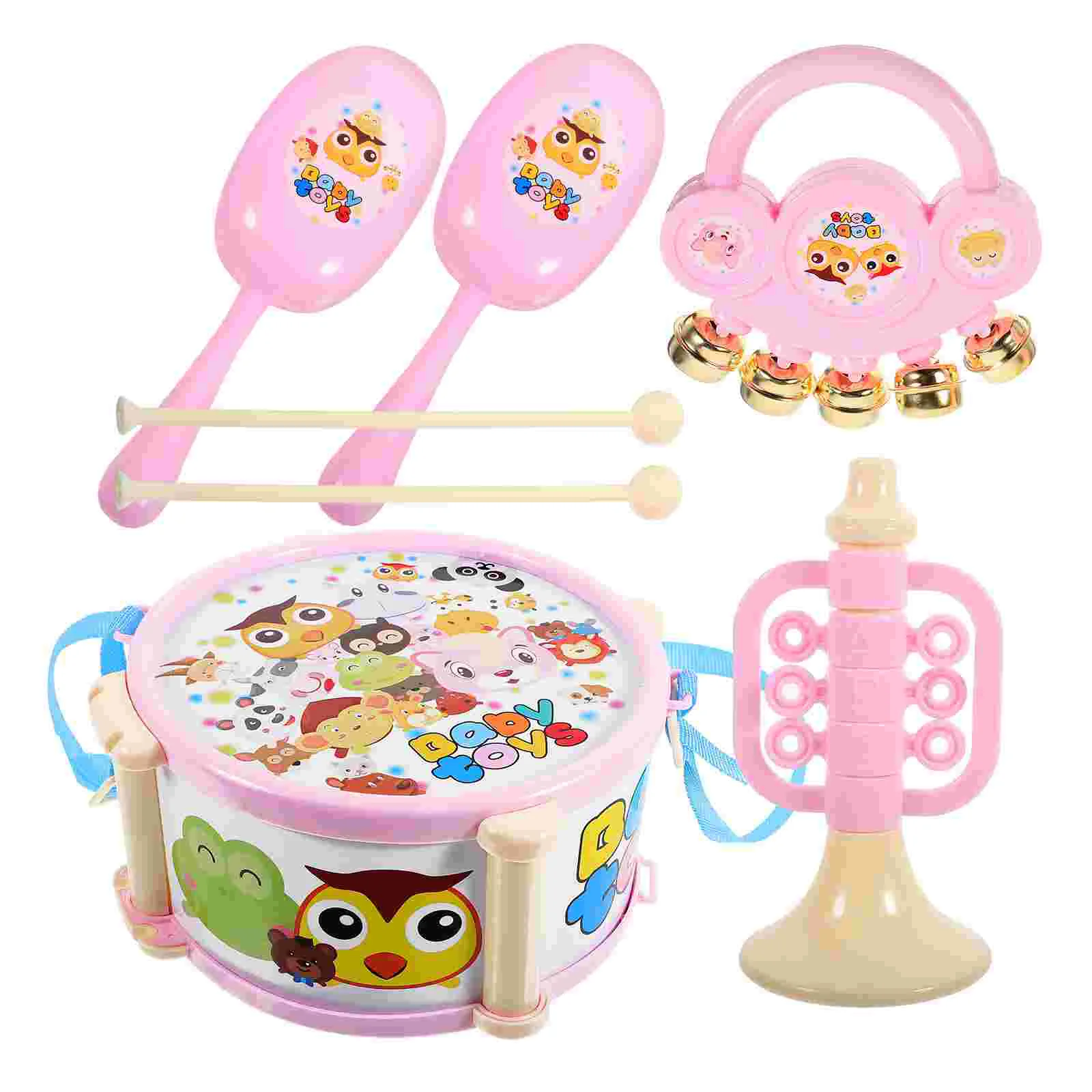 6 Pcs Kid Drums Toy Baby Musical Instrument Toys Creative Instruments Clap Percussion