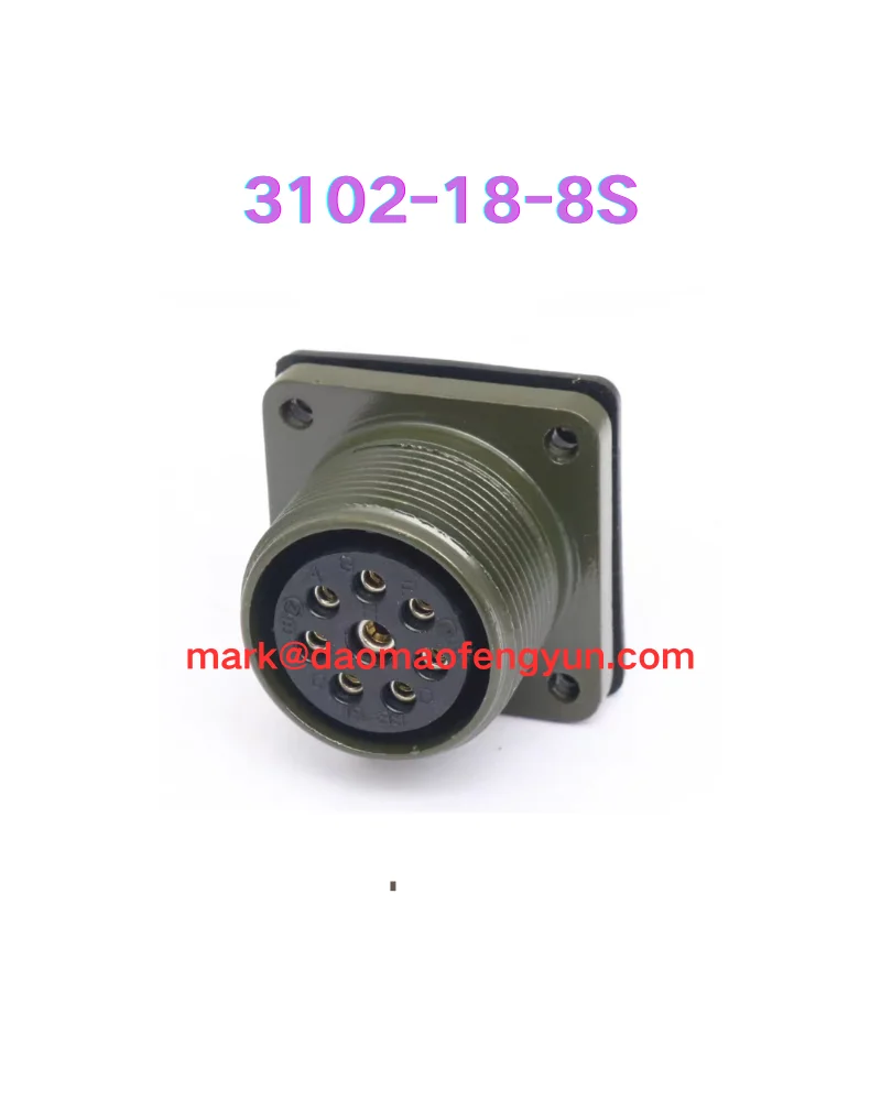

Водонепроницаемая авиационная разъемная розетка 3102-18-8S, 8-контактная, 3102-18-8S