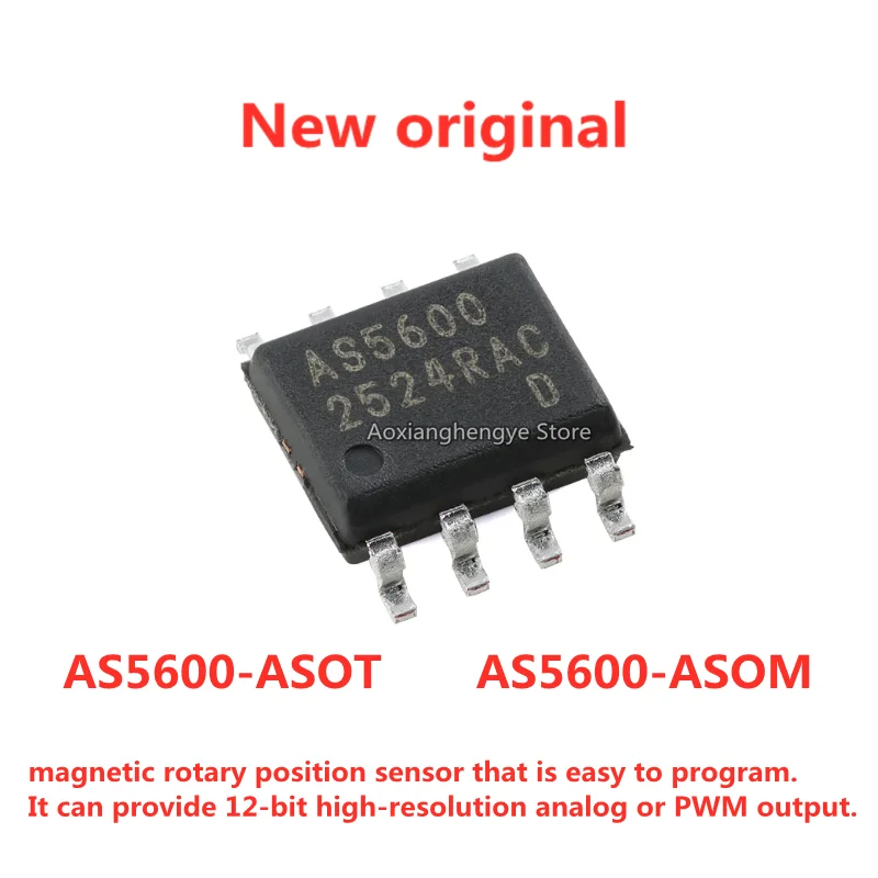 5PCS AS5600-ASOT AS5600-ASOM SOIC-8 Magnetic rotary position sensor/magnetic encoder IC chip Support BOM List Quotation