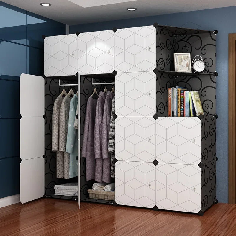 

Simple wardrobe, bedroom, multi door wardrobe, apartment, plastic assemble、 children's minimalist modern wardrobe, man