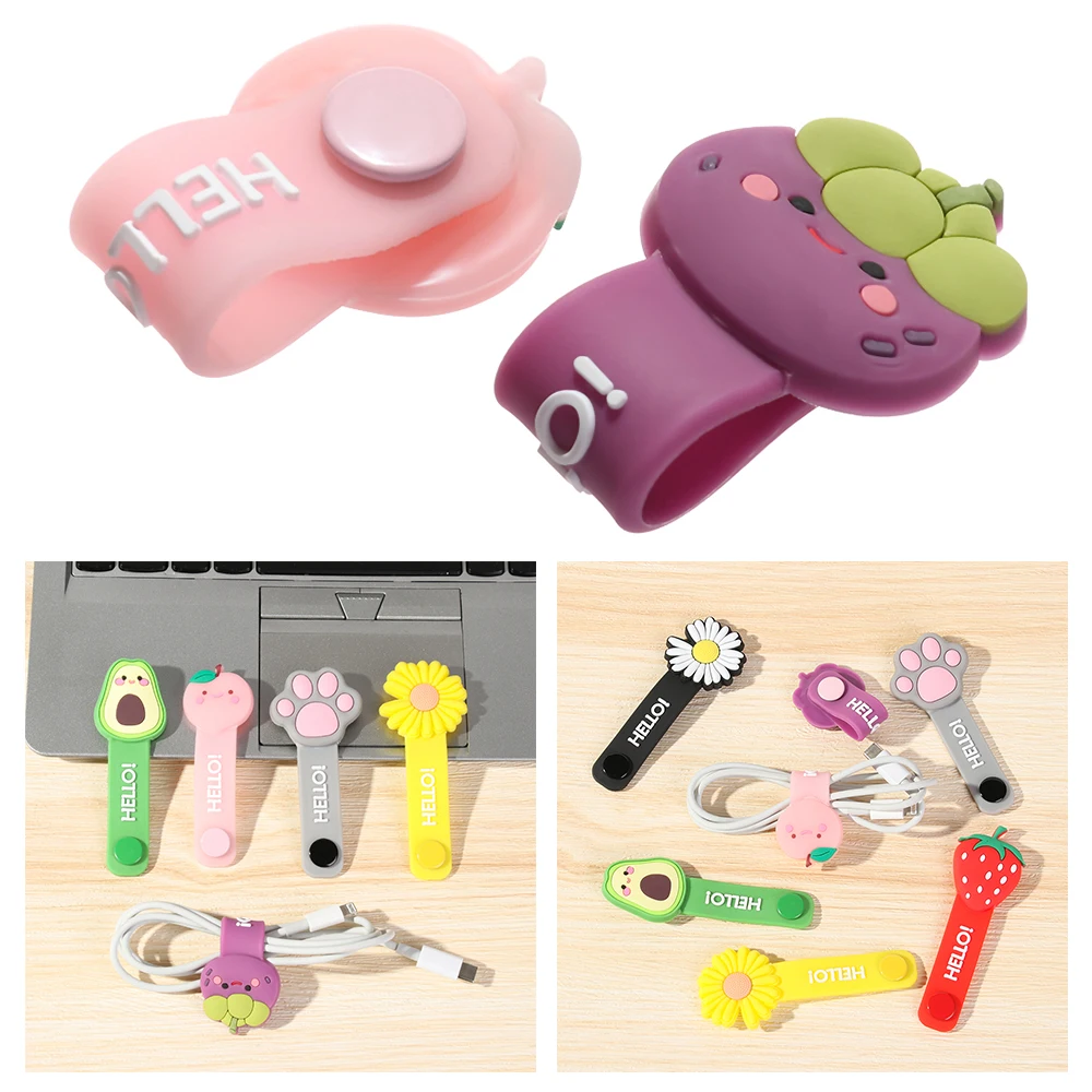 

Hot Silicone Headset Winder Cord Protector Cable Protector Data Line Storage