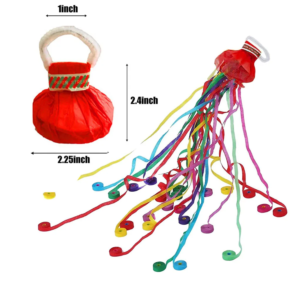 5/10/30pcs White Red Streamers Poppers Paper Crackers Hand Throw Confetti Streamer Wedding Birthday Baby Showe Party Decor