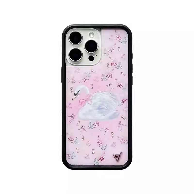 Wildflower 3D Cute dog Phone Case for iPhone 16 15 14 13 12 Pro Max Plus 16pro 15pro WF zoon girl Cartoon Cover geometry