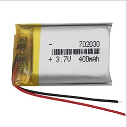 1PCS 3.7V polymer lithium battery 3.7V 400mAh 702030 for Bluetooth speaker MP3 point reading pen rechargeable batteries