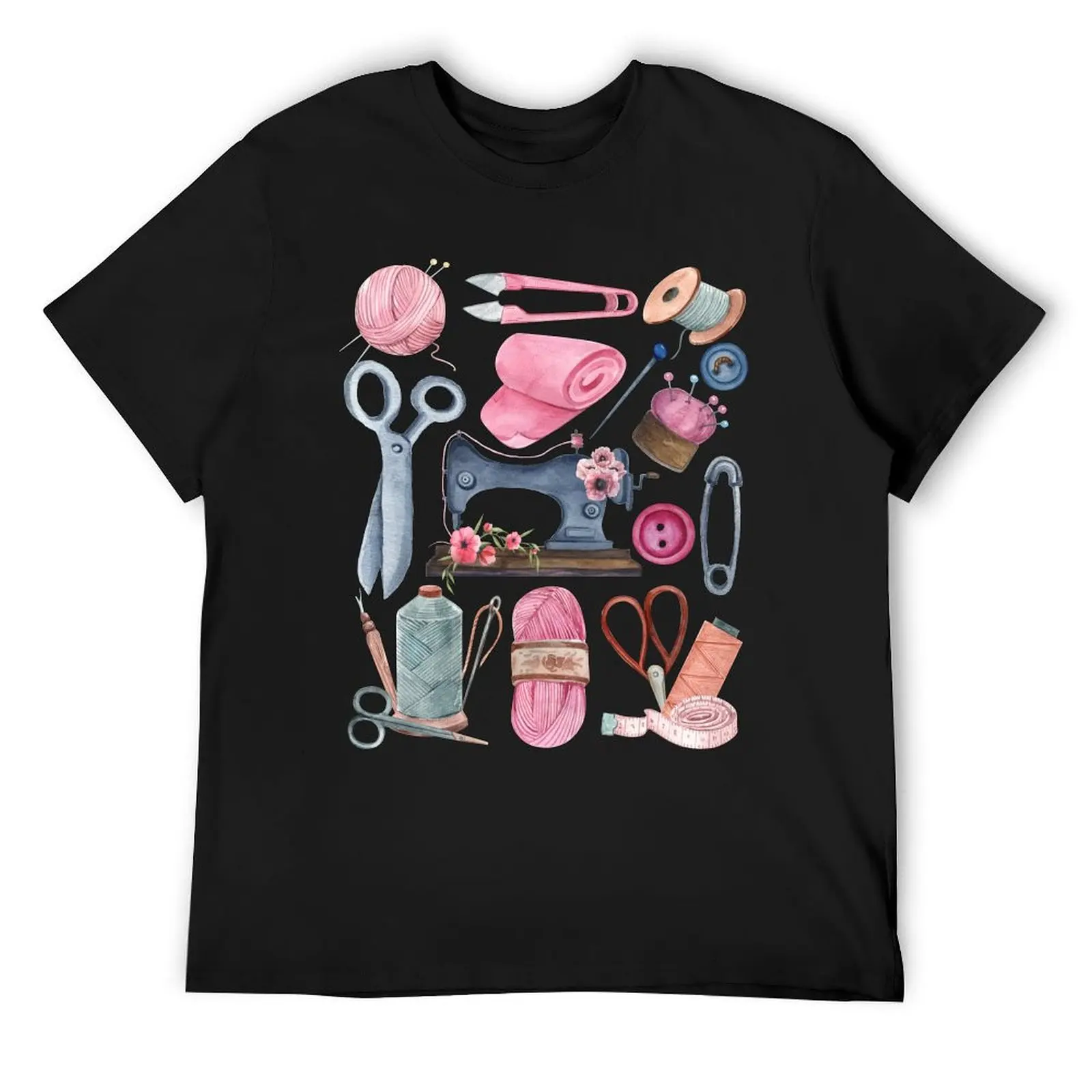 

Watercolor Sewing Pack T-Shirt Luxury man plus size tops oversized t shirt plain white t shirts men