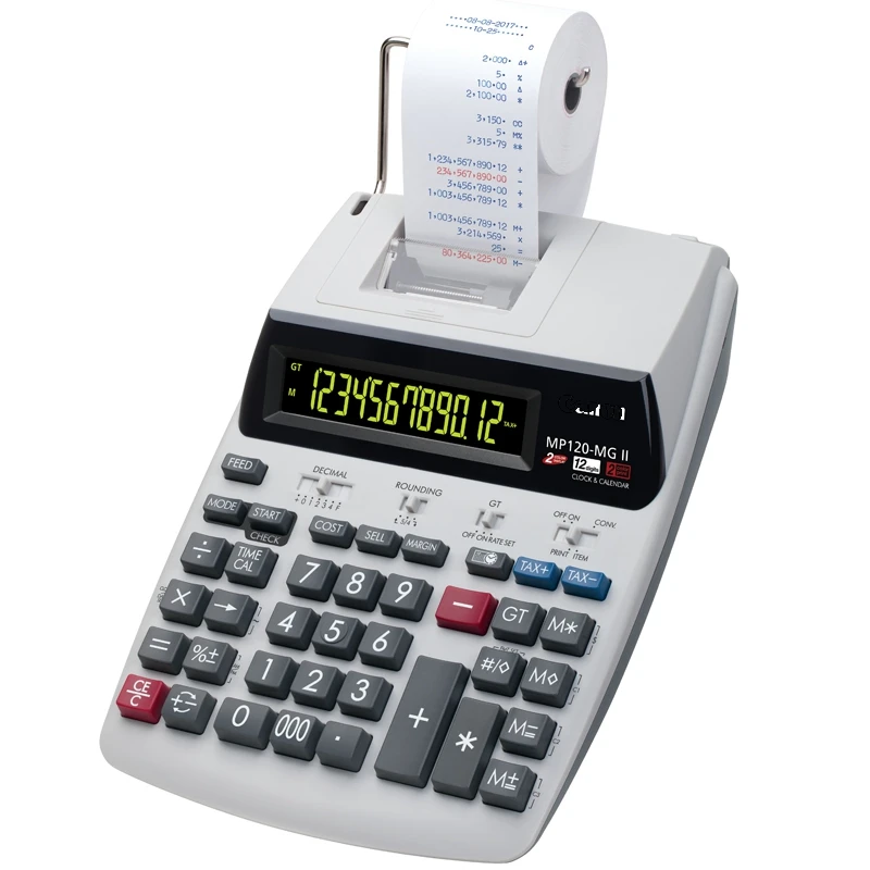 

Printable Calculator Financial and Financial Printing Calculator Two-color Printer Type MP-120MG