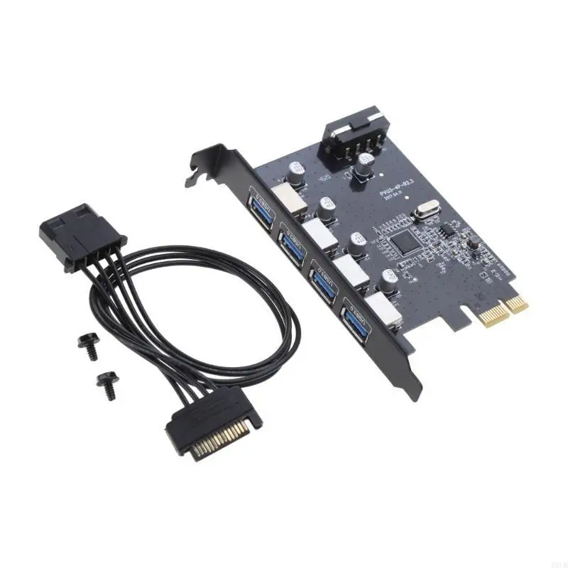 

R9UB LOULE 4PORT PCI-E CARD PVU3-4P Desktop PC Computer PCI-E до USB3.0